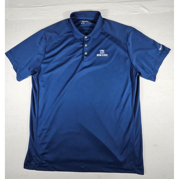 Nike Golf Boeing Classic Dri-FIT Polo Shirt Mens XXL Navy Blue Tour Performance